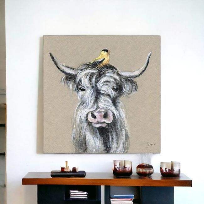 Cute Highland Cow Unframed Print Wall Art - Image 4