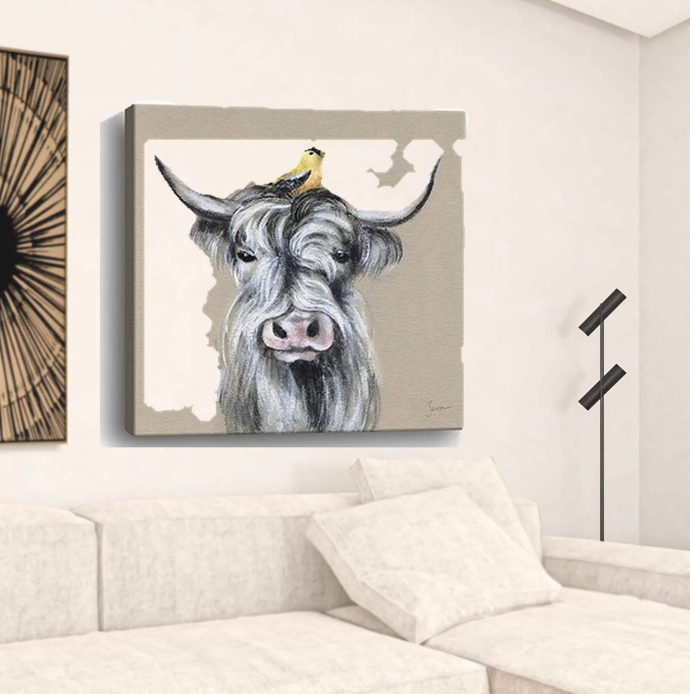 Cute Highland Cow Unframed Print Wall Art - Image 5