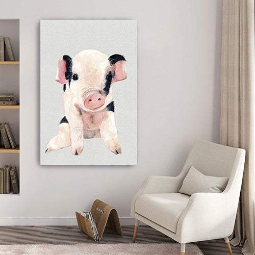 Cute Pink Piglet Unframed Print Wall Art - Image 4