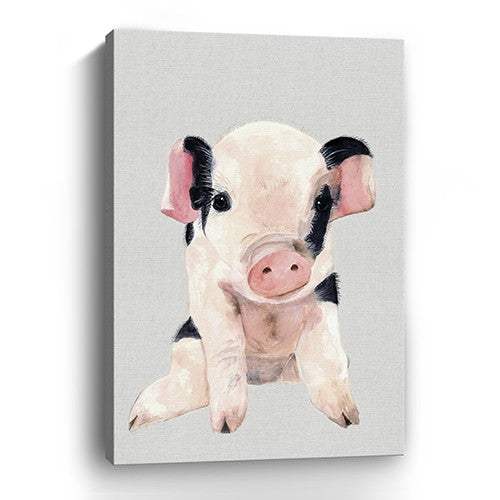 Cute Pink Piglet Unframed Print Wall Art - Image 2