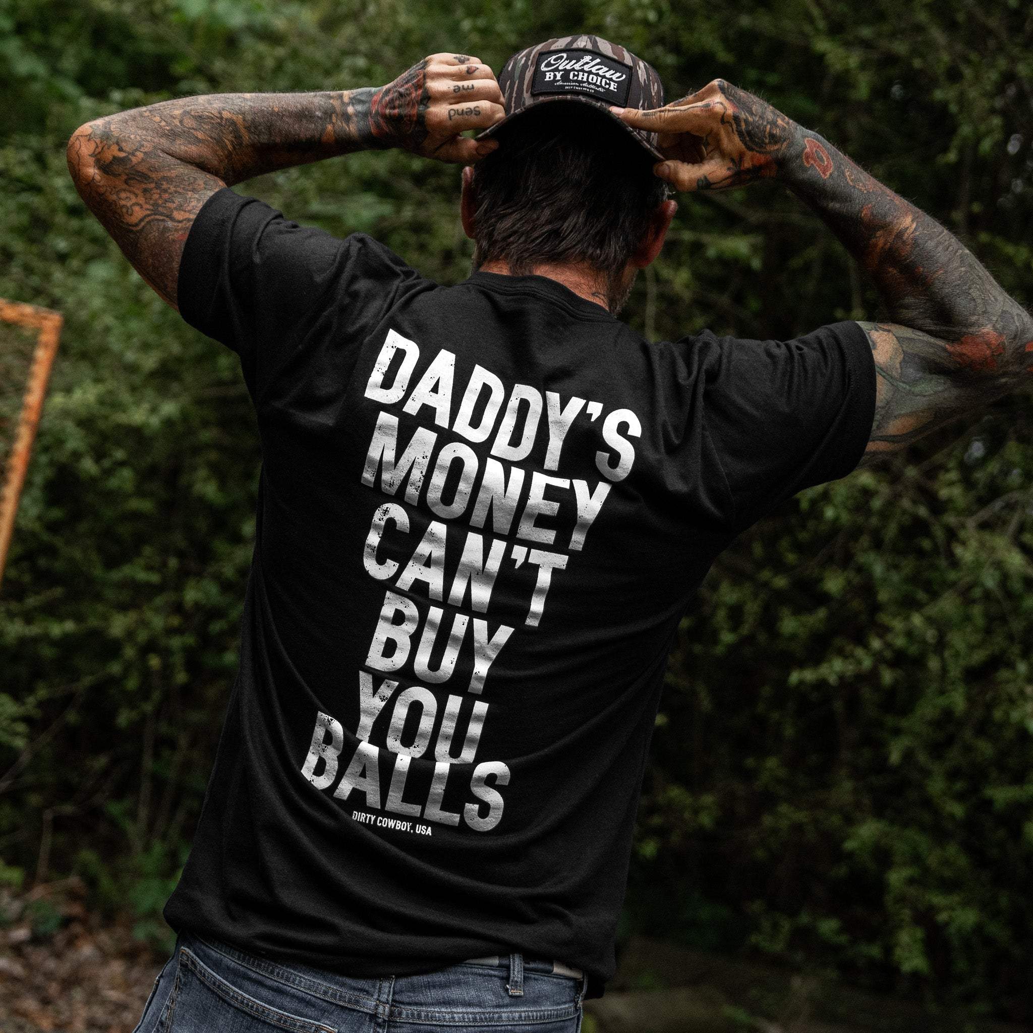 Daddy's Money Can't Buy You Balls Men's T-Shirt - Image 4