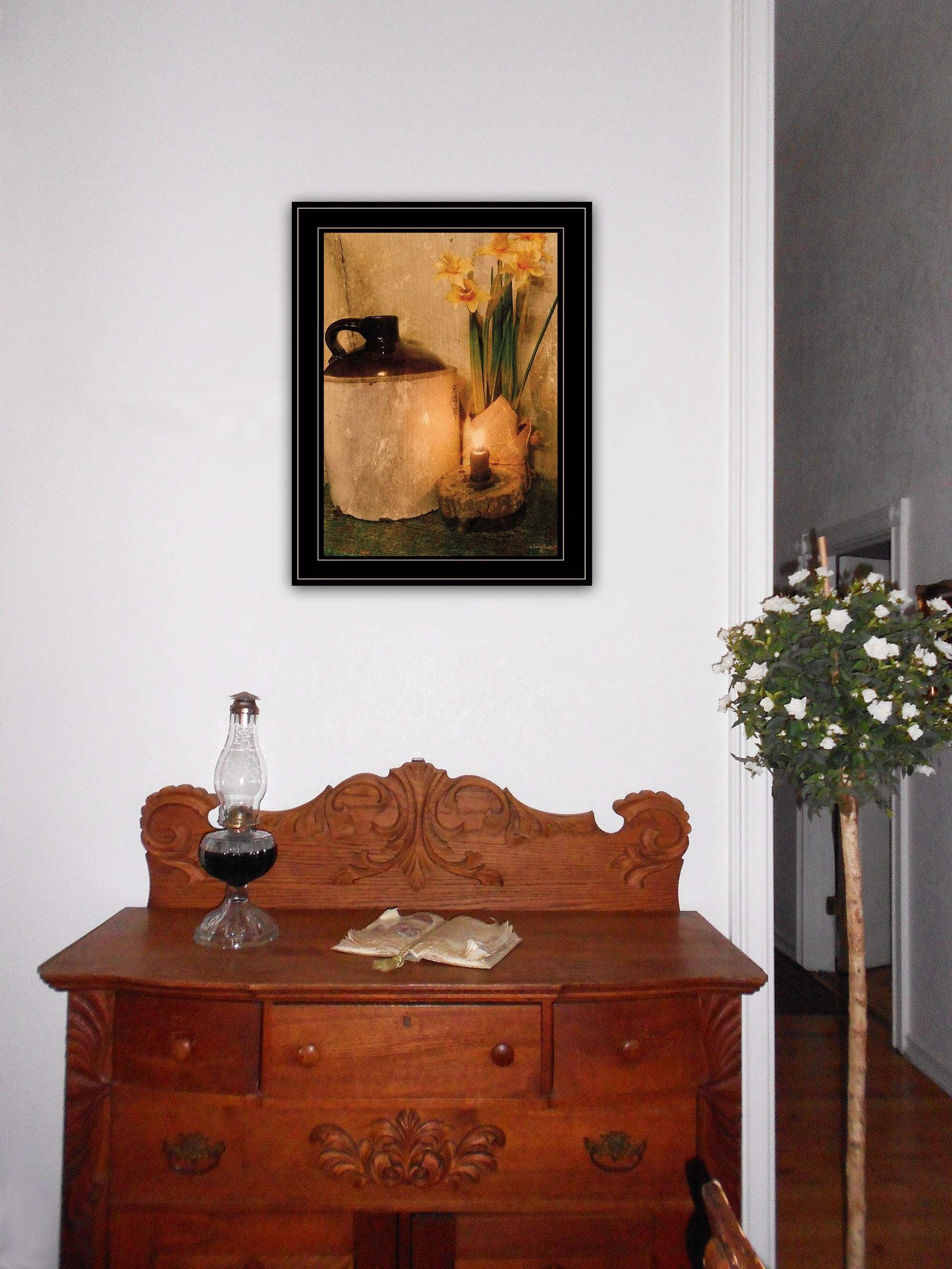 Daffodils 2 Black Framed Print Wall Art - Image 4