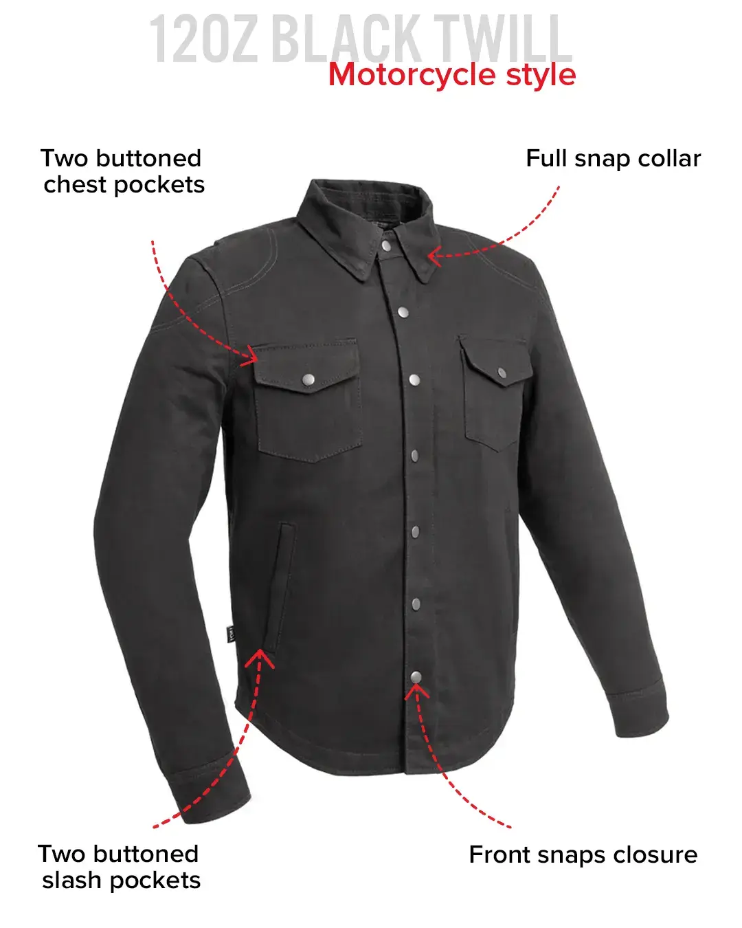 Dagger Motorcycle Twill Shirt - Image 8
