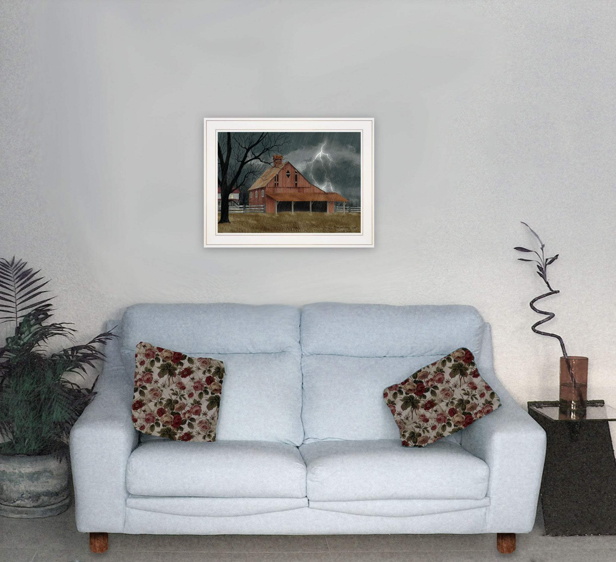 Dark and Stormy Night 2 White Framed Print Wall Art - Image 4
