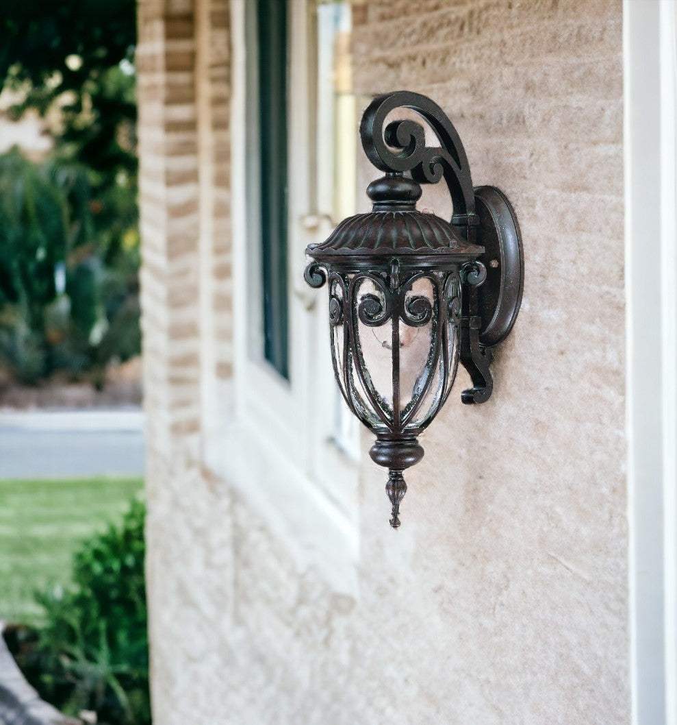 Dark Brown Hanging Goblet Wall Light - Image 2