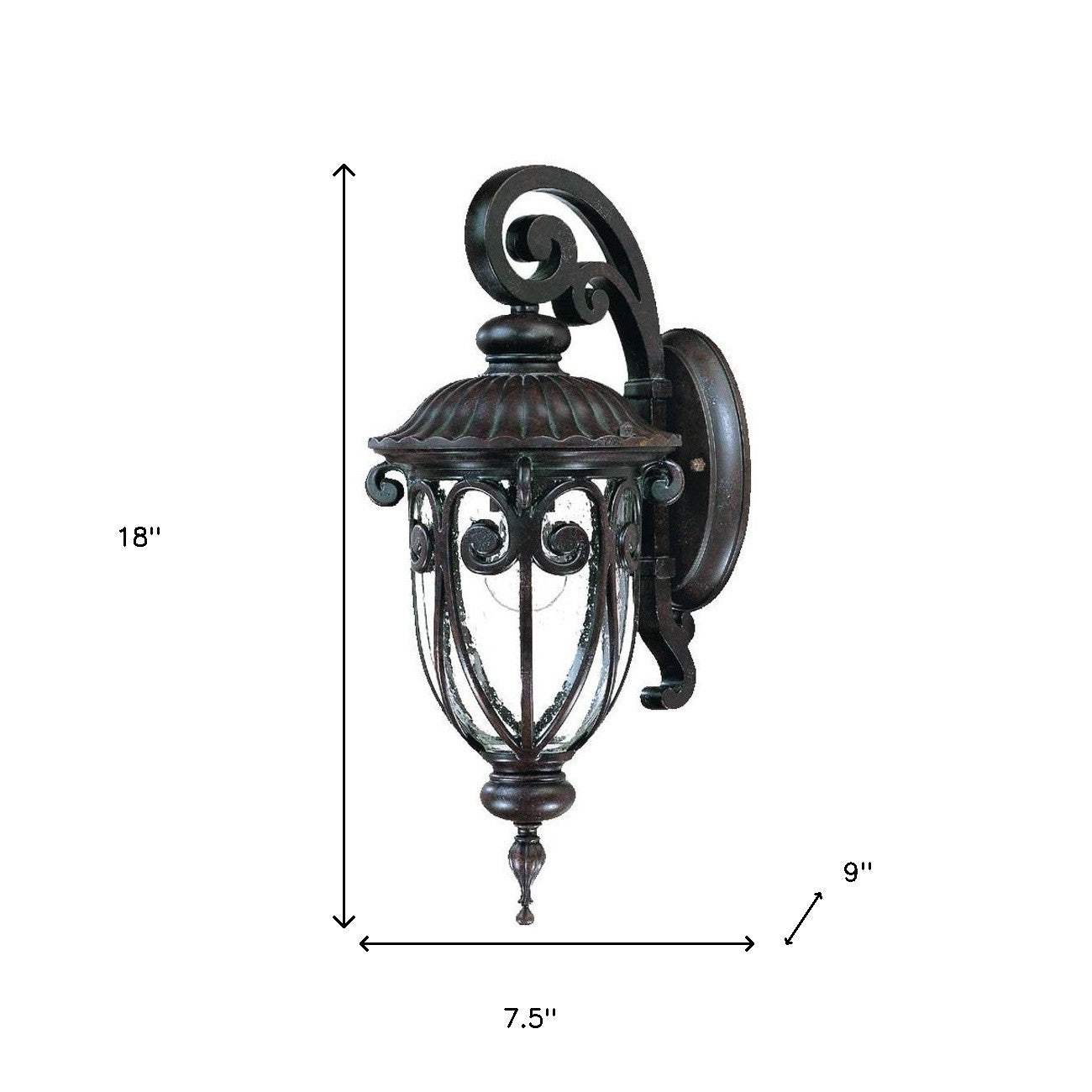Dark Brown Hanging Goblet Wall Light - Image 5