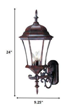 Dark Brown Ornamental Carousel Lantern Wall Light - Image 6