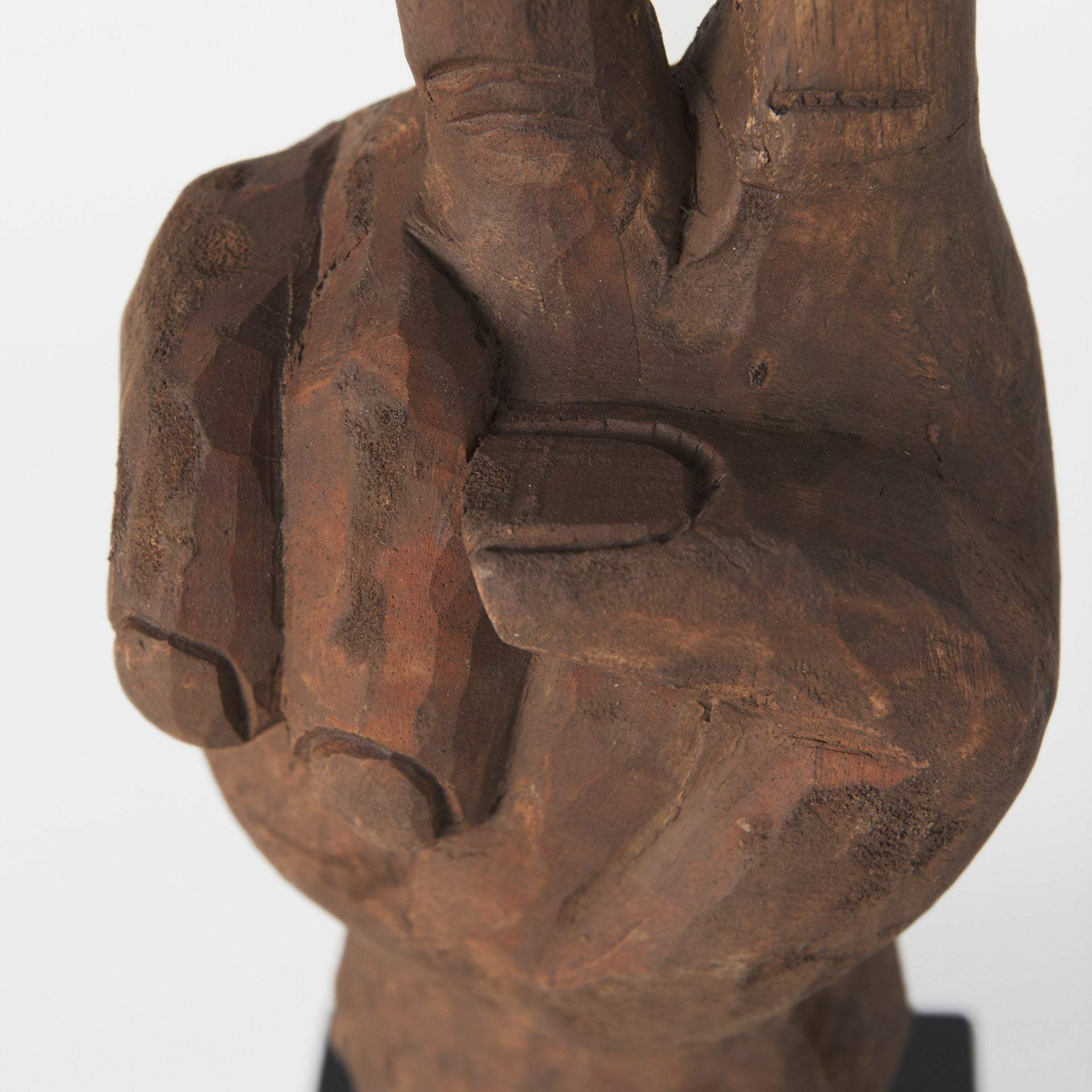 Dark Brown Wooden Peace Sign Decor Piece - Image 8