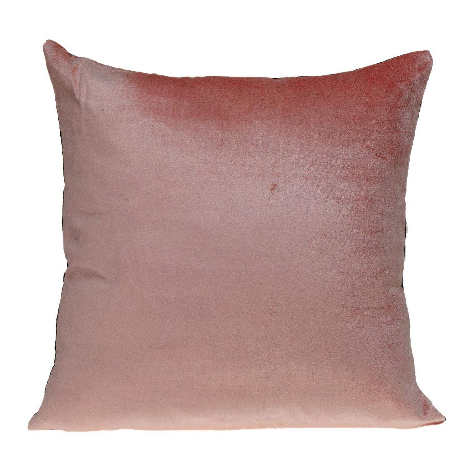 Dark Gray and Pink Dual Solid Color Reversible Throw Pillow - Image 4