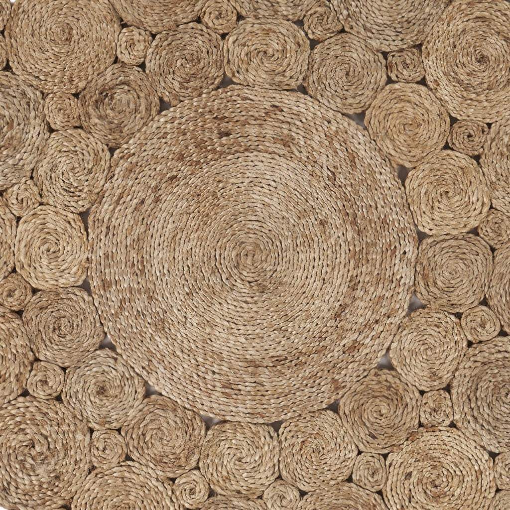 Dazzling Concentric Natural Boutique Jute Rug - Image 2