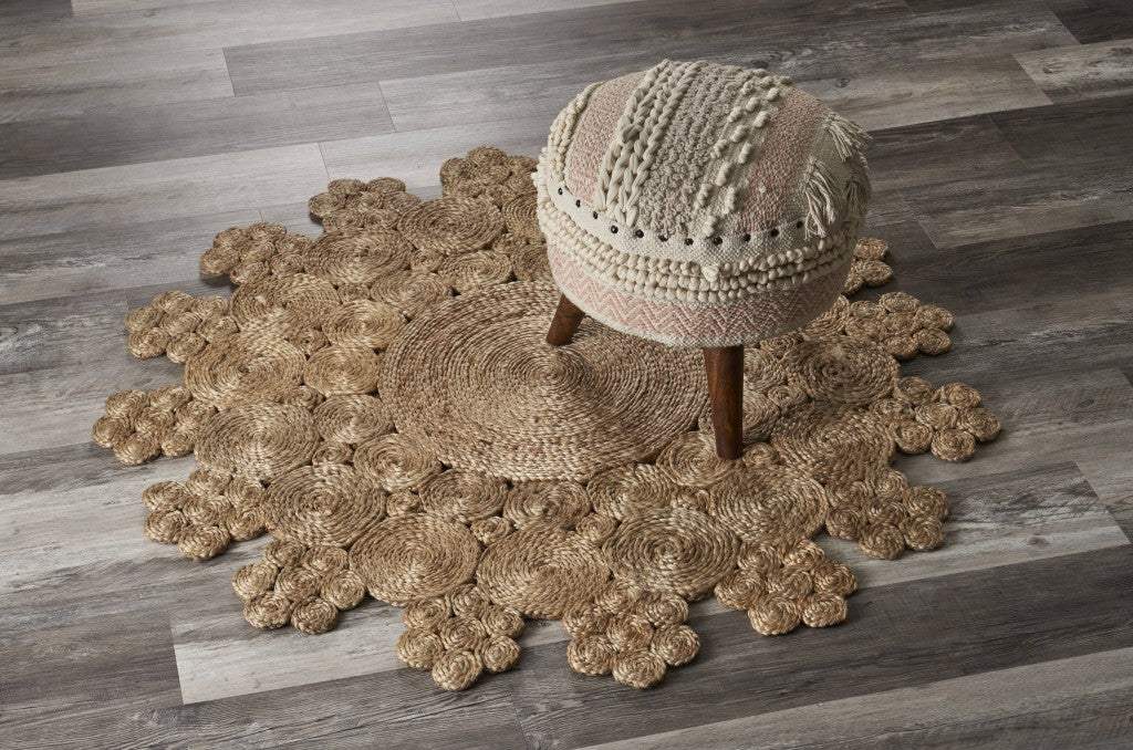Dazzling Concentric Natural Boutique Jute Rug - Image 7