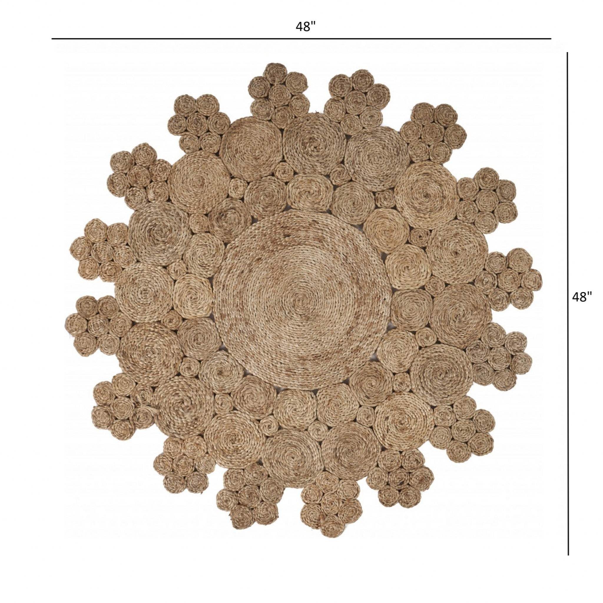 Dazzling Concentric Natural Boutique Jute Rug - Image 8