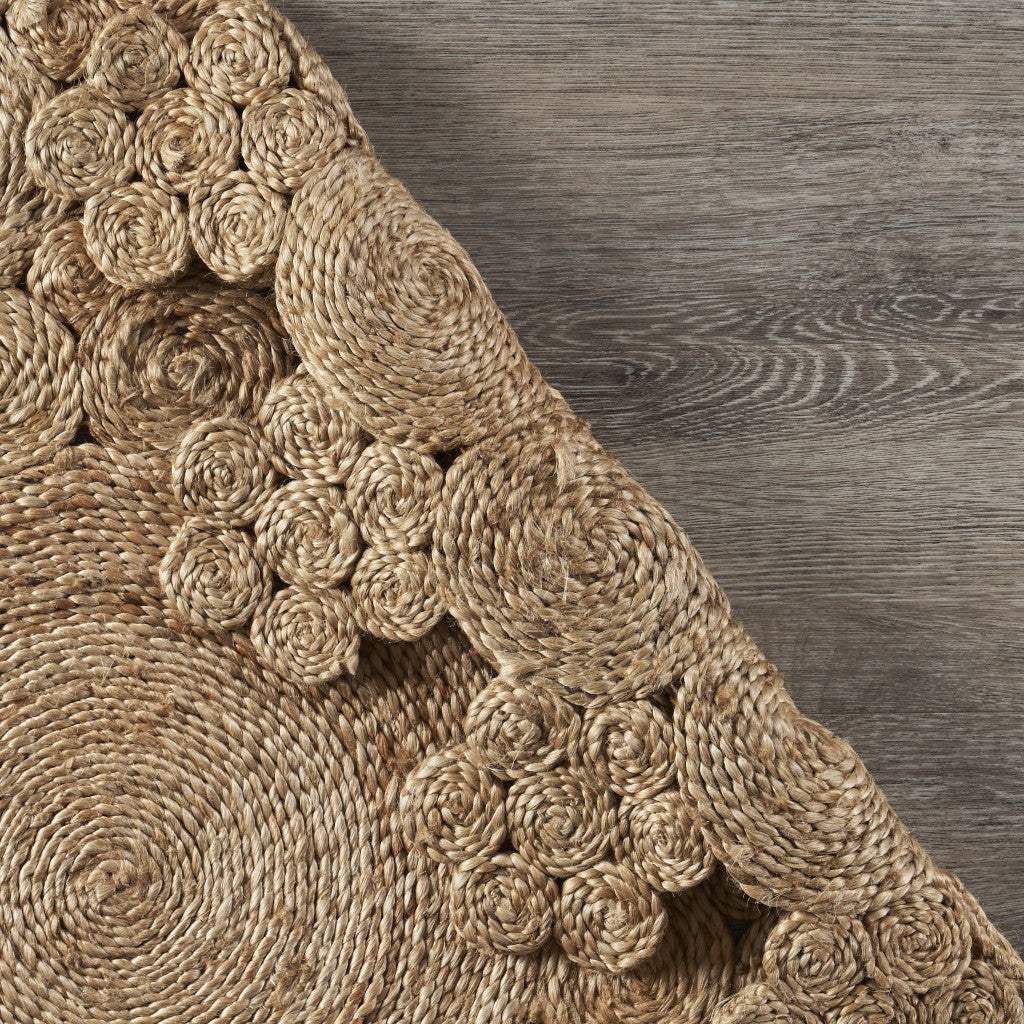 Dazzling Concentric Natural Boutique Jute Rug - Image 4