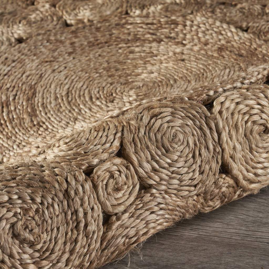 Dazzling Concentric Natural Boutique Jute Rug - Image 5