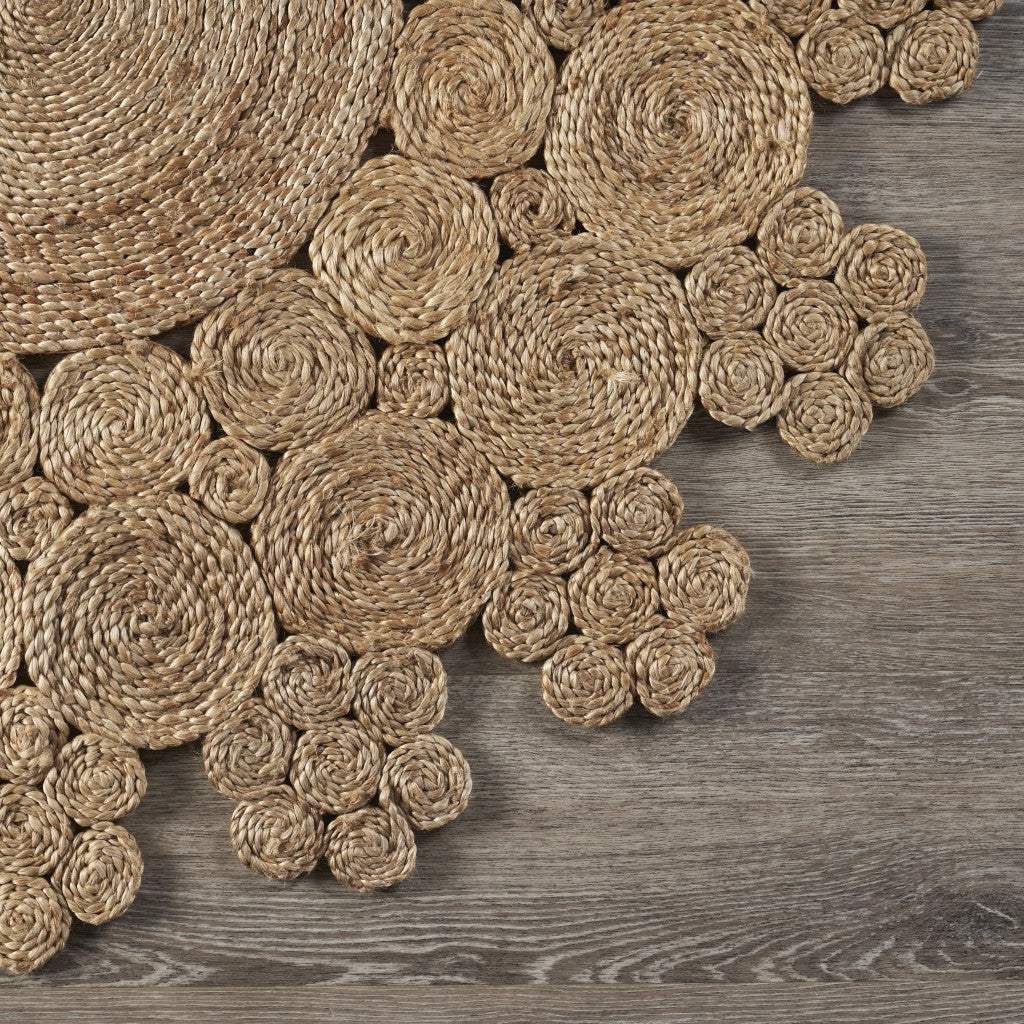 Dazzling Concentric Natural Boutique Jute Rug - Image 6