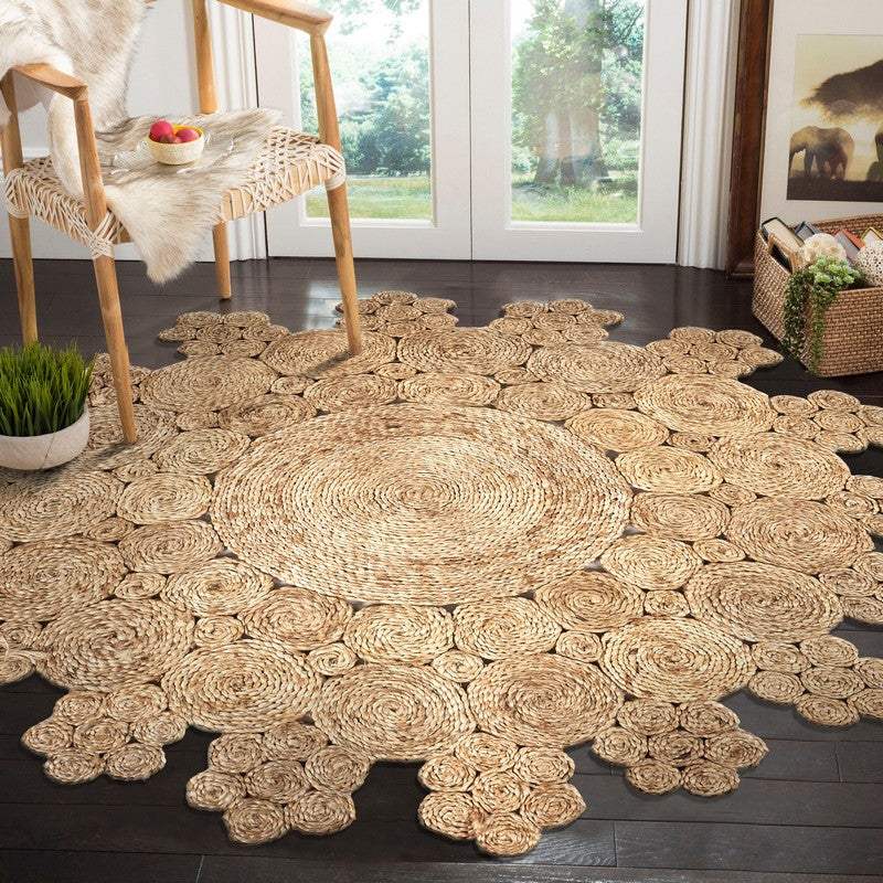 Dazzling Concentric Natural Boutique Jute Rug - Image 7
