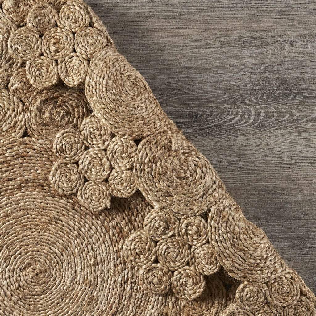 Dazzling Concentric Natural Boutique Jute Rug - Image 4