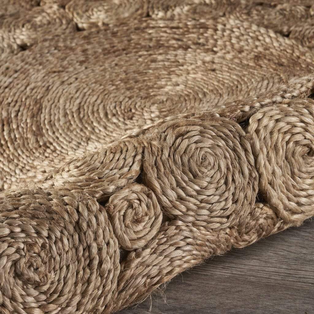 Dazzling Concentric Natural Boutique Jute Rug - Image 5