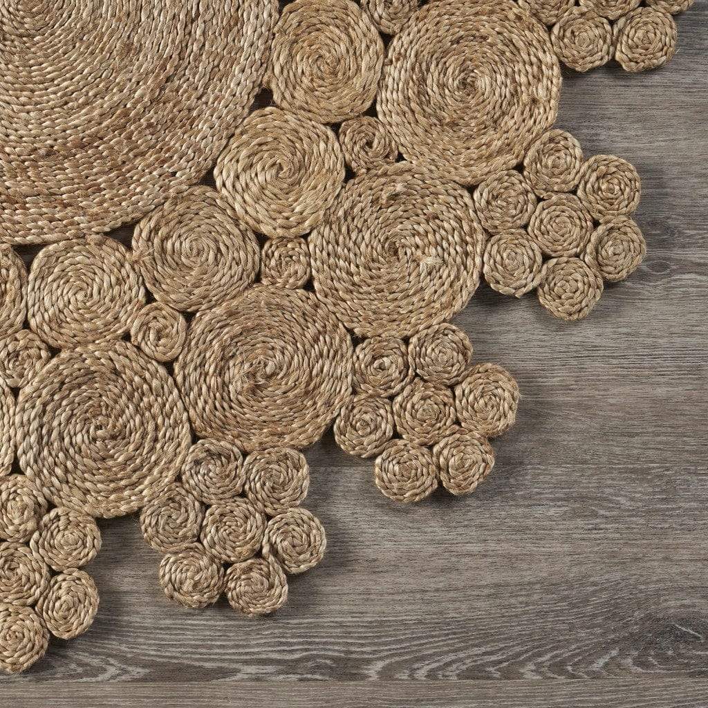 Dazzling Concentric Natural Boutique Jute Rug - Image 6