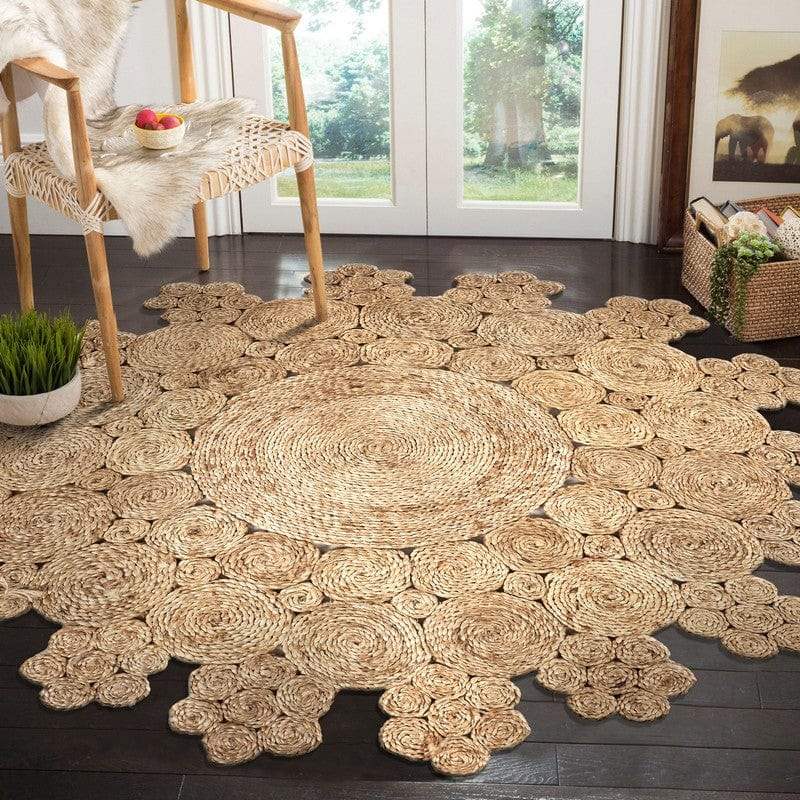 Dazzling Concentric Natural Boutique Jute Rug - Image 7