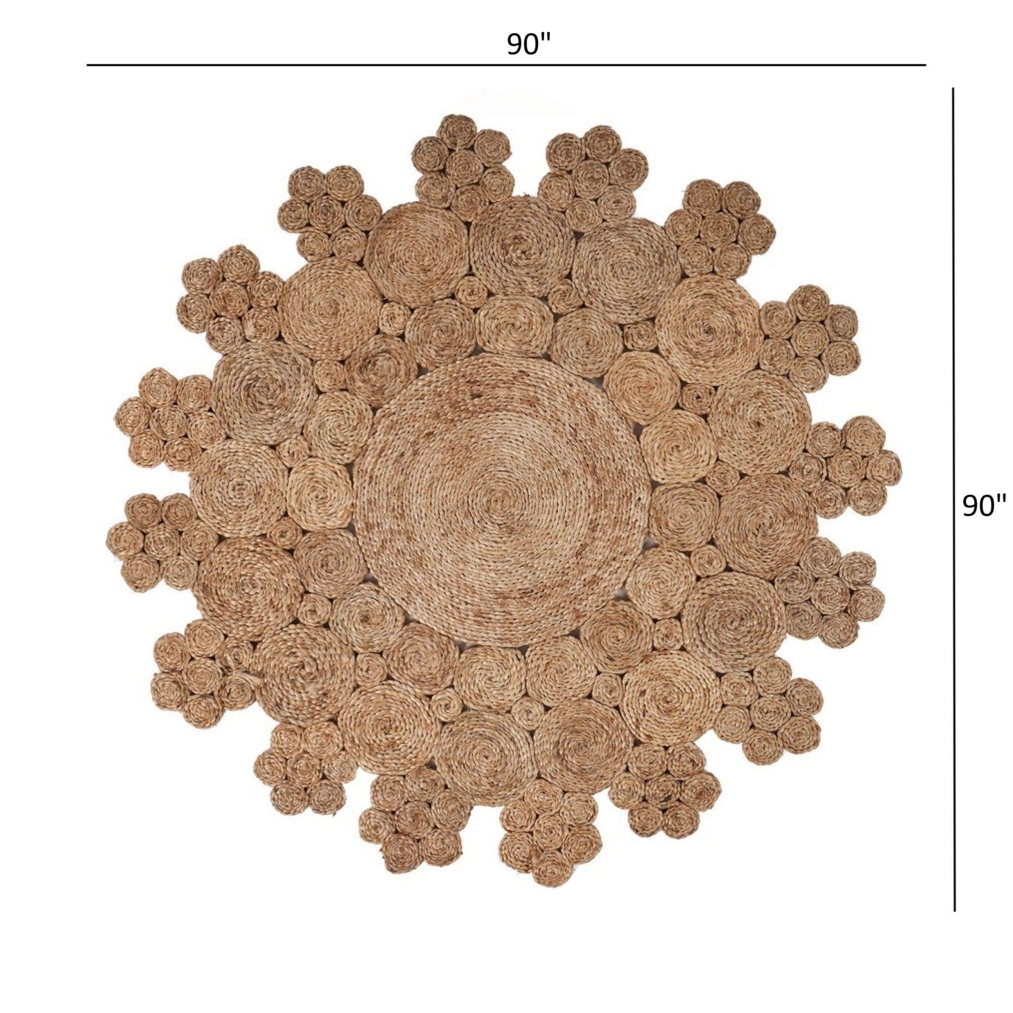 Dazzling Concentric Natural Boutique Jute Rug - Image 8