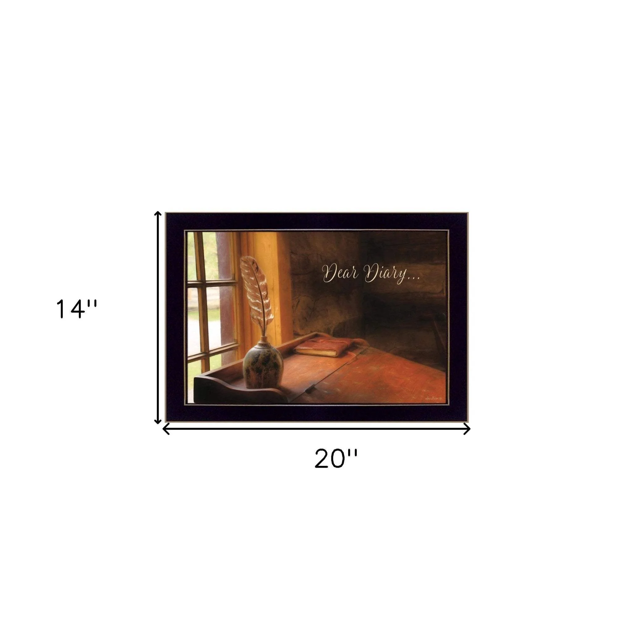 Dear Diary Black Framed Print Wall Art - Image 8