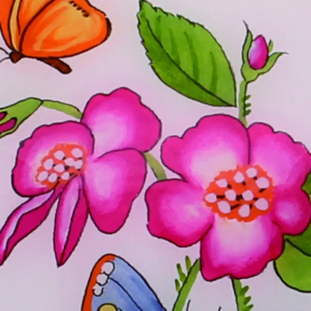 Decorative Florals Hand Painted Mouth Blown Glass Ornament - Image 4