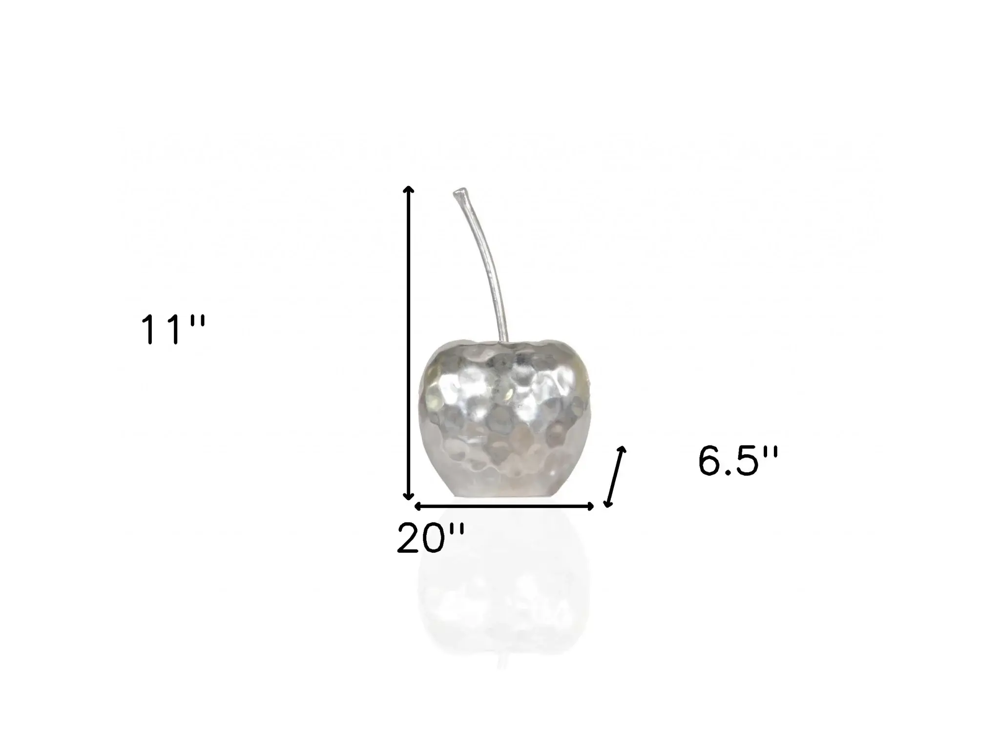 Delicious Hammered Finish Apple Statue - Image 6