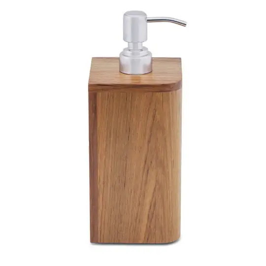Designer Genuine Teak Soap Dispenser - Image 3