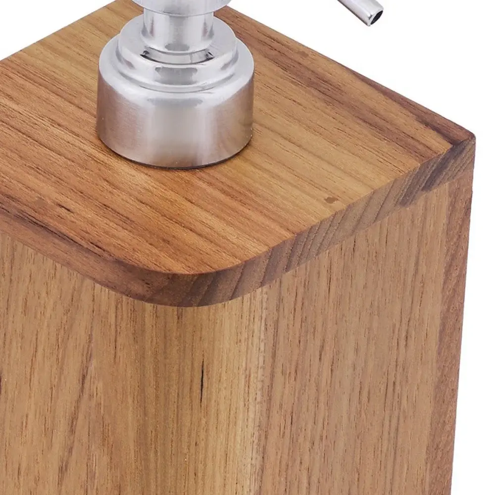 Designer Genuine Teak Soap Dispenser - Image 4