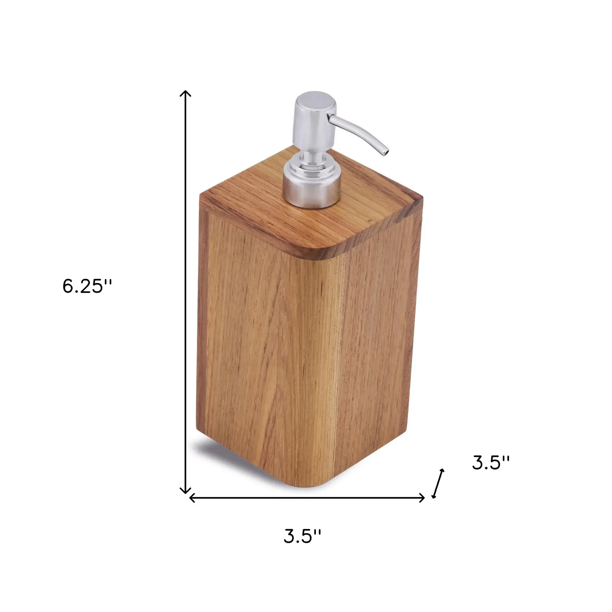 Designer Genuine Teak Soap Dispenser - Image 7