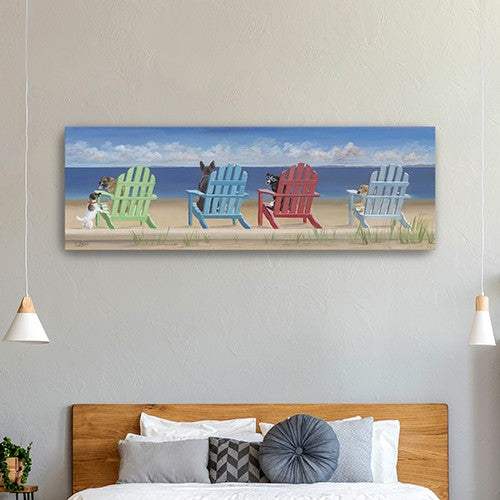 Dogs At The Beach Unframed Print Wall Art - Image 4