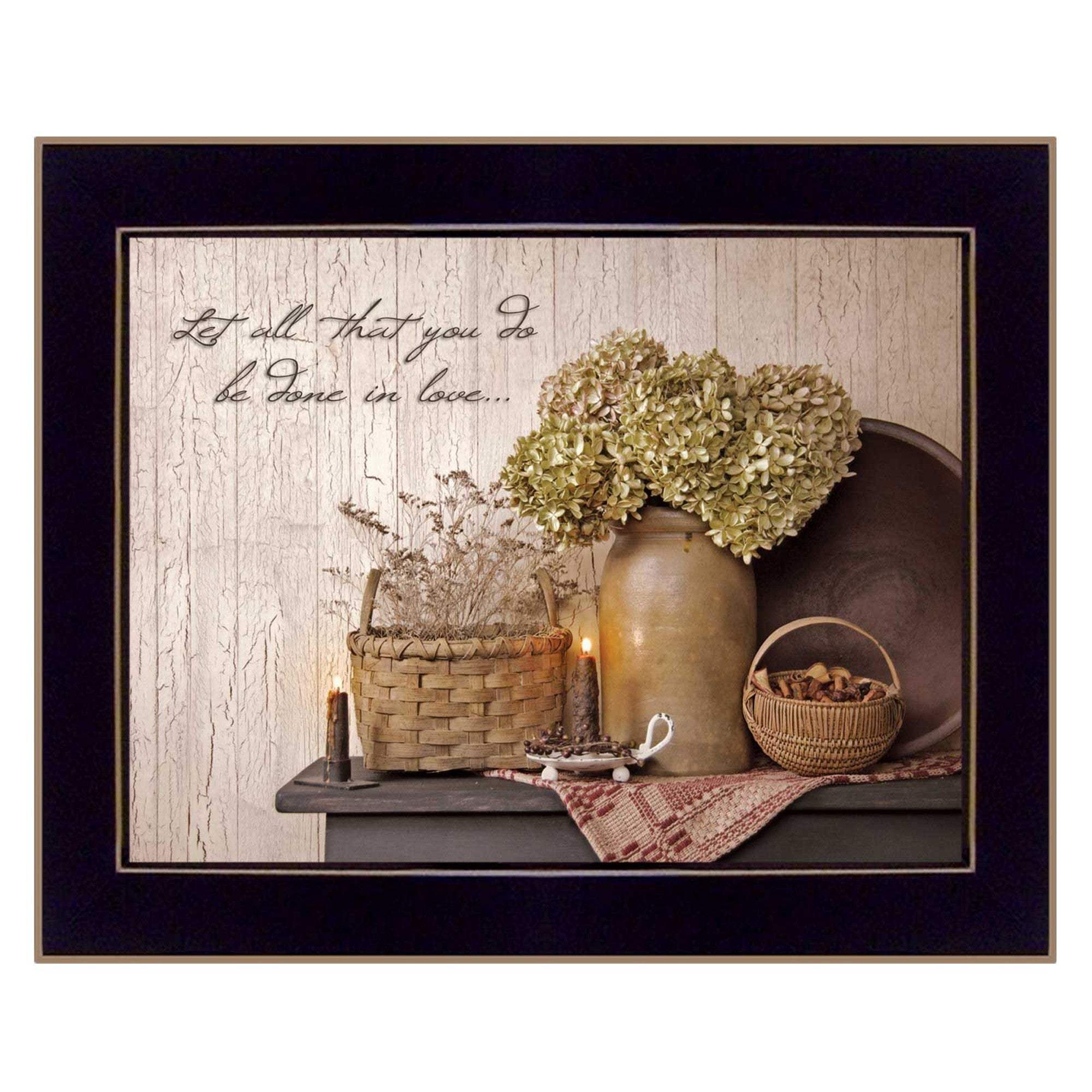 Done in Love 2 Black Framed Print Wall Art - Image 2