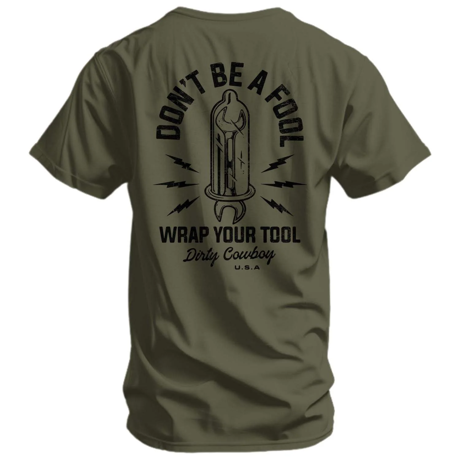 Don't Be a Fool. Wrap Your Tool Men's T-Shirt - Image 9