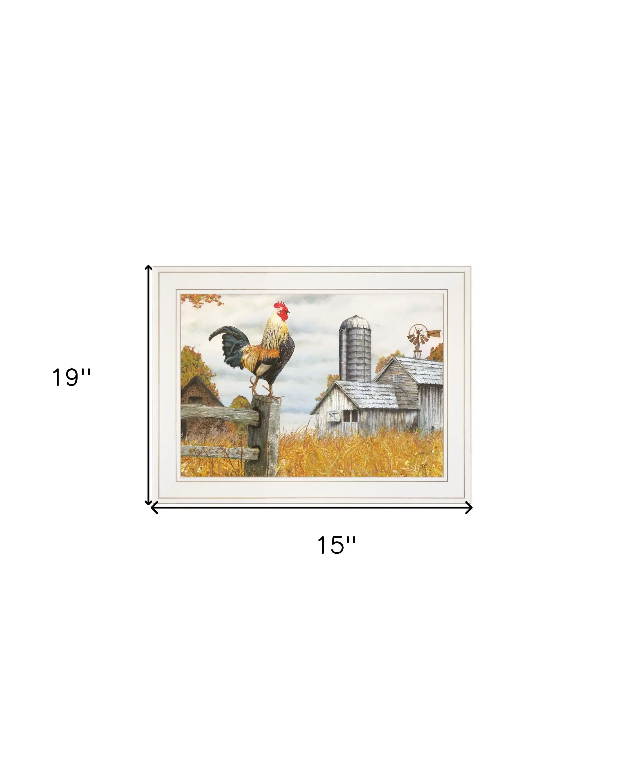 Down on the Farm II White Framed Print Wall Art - Image 6
