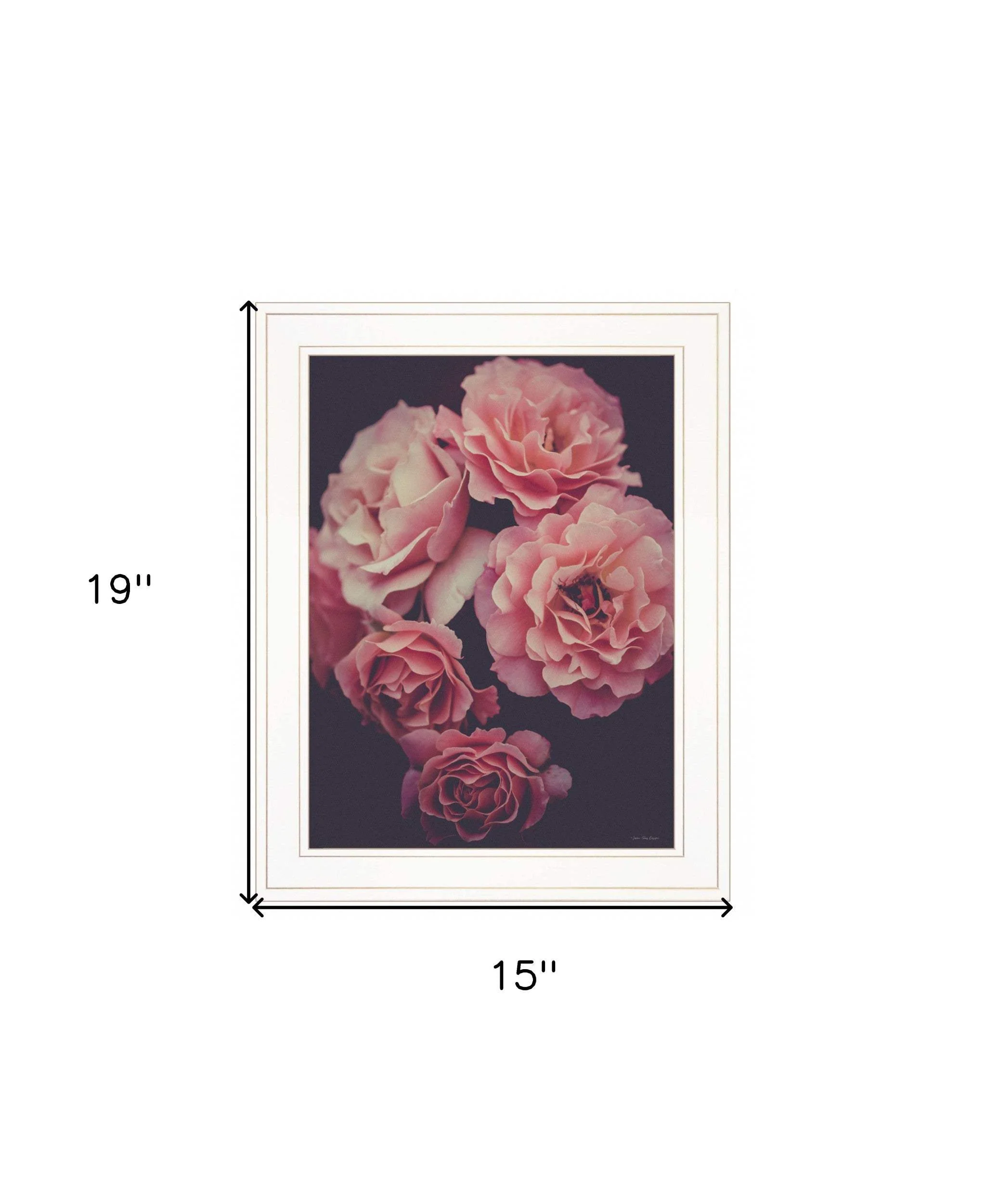 Dreamy Rose 1 White Framed Print Wall Art - Image 6