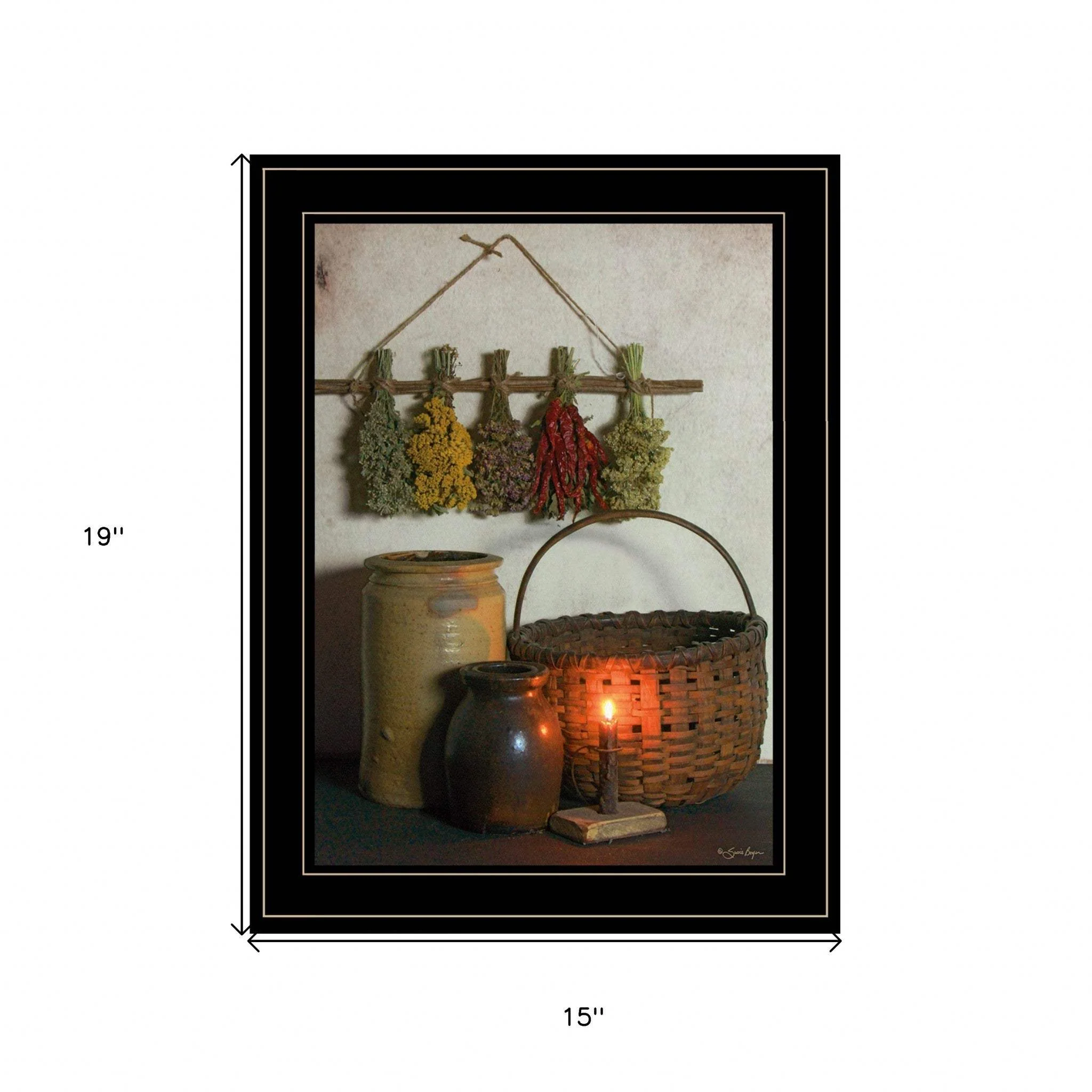 Dried Flower 1 Black Framed Print Wall Art - Image 5