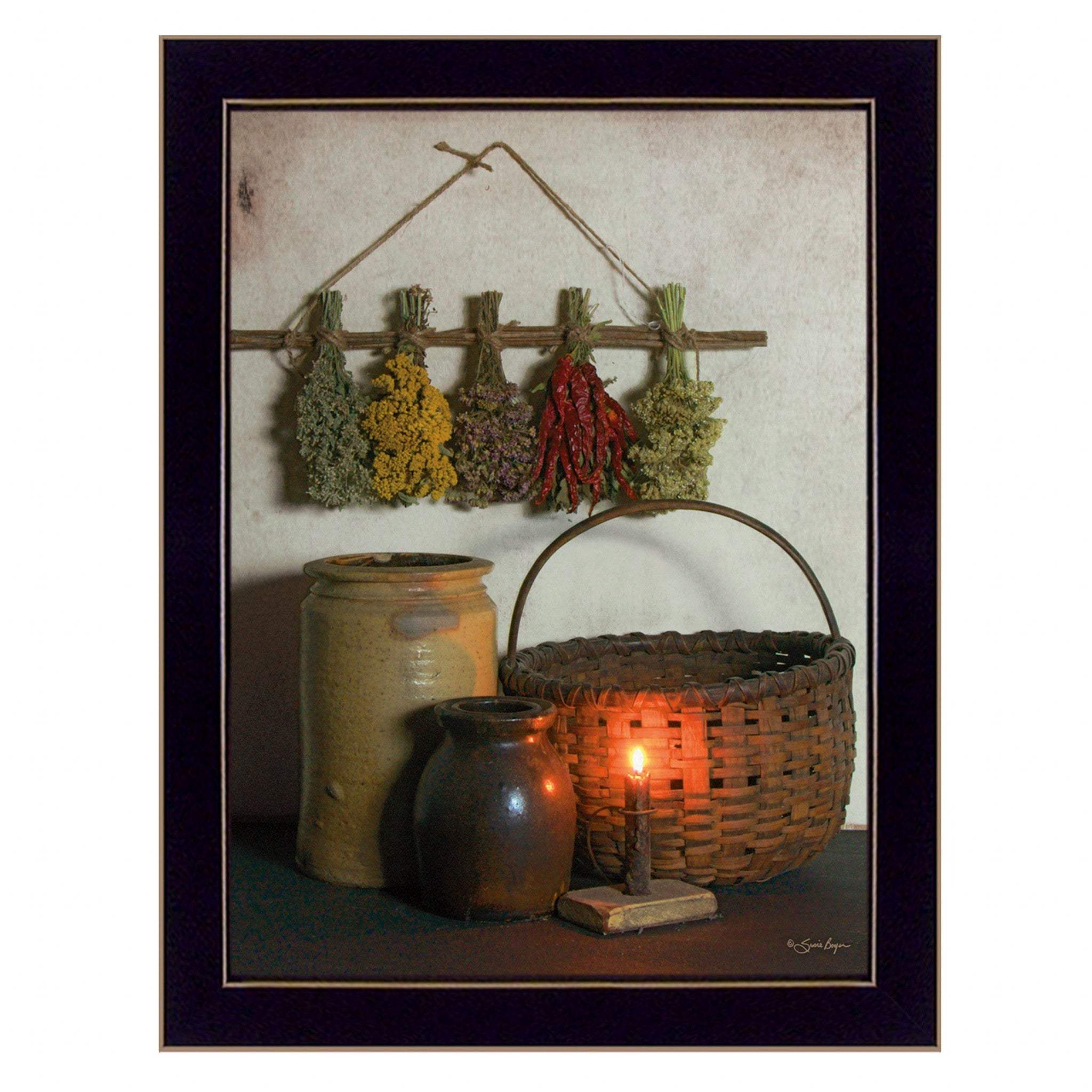 Dried Flower 2 Black Framed Print Wall Art - Image 2