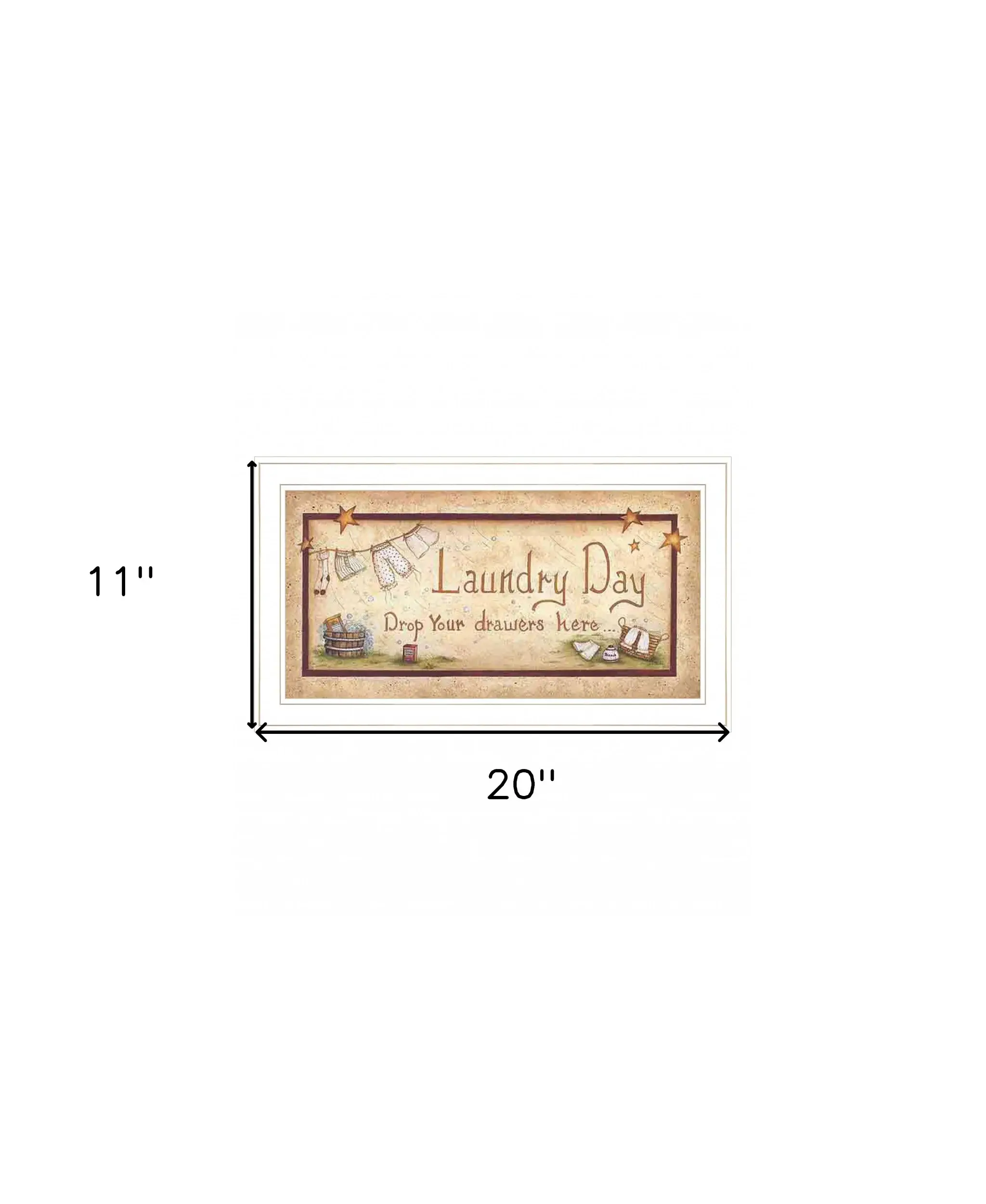 Drop Your Drawers Here White Framed Print Bathroom Wall Art - Image 7