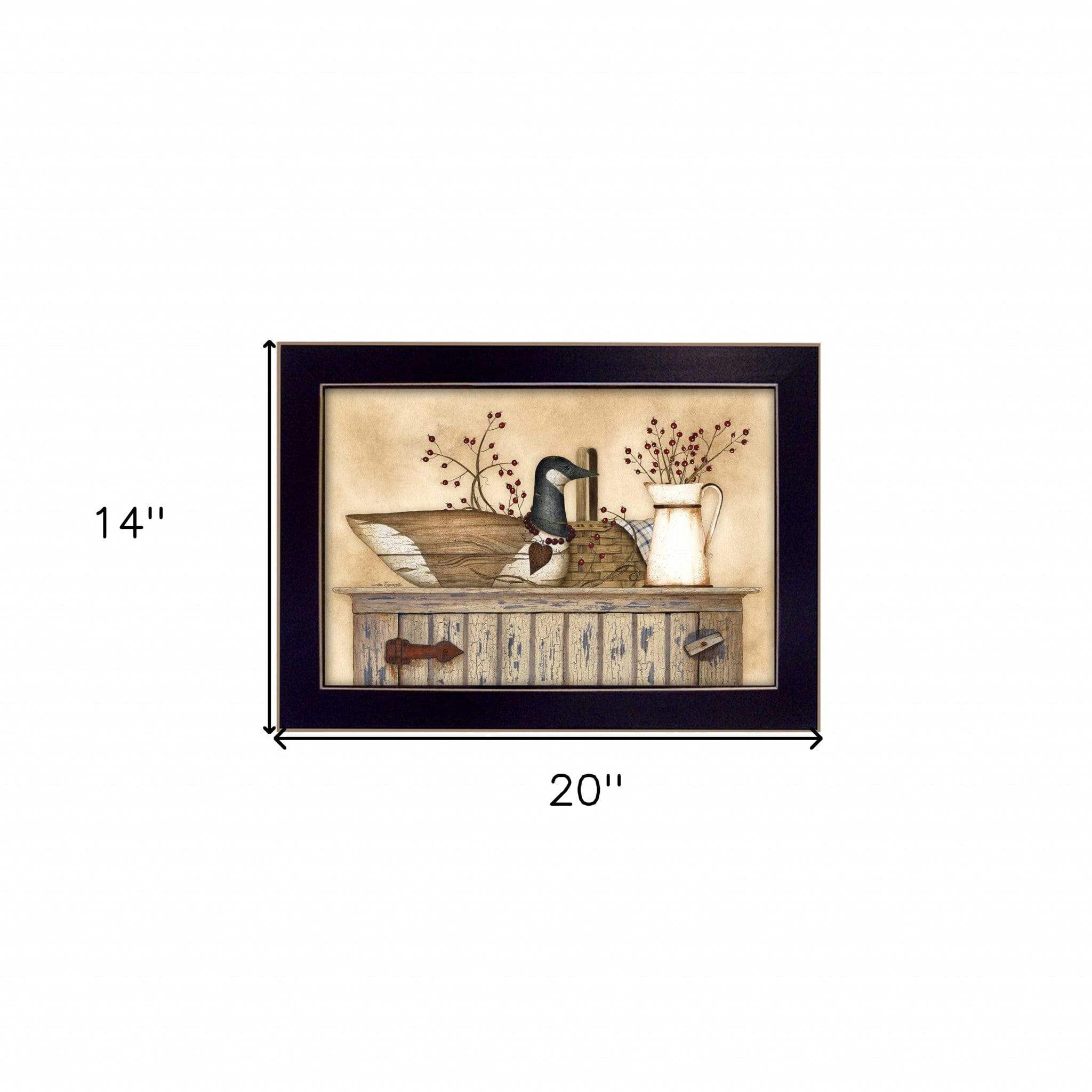 Duck and Berry Still Life Black Framed Print Wall Art - Image 5