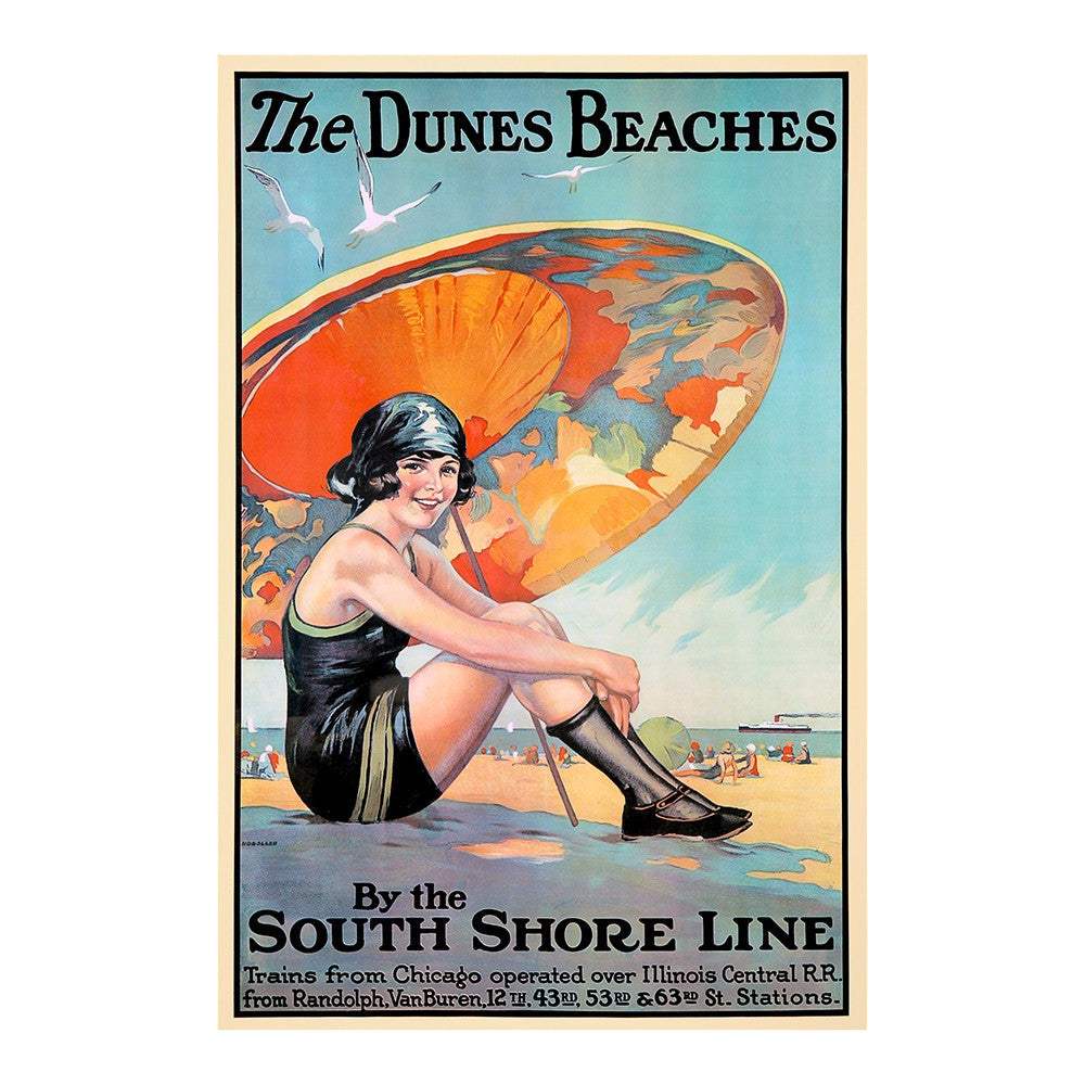 Dunes Beaches Vintage Travel Unframed Print Wall Art - Image 2