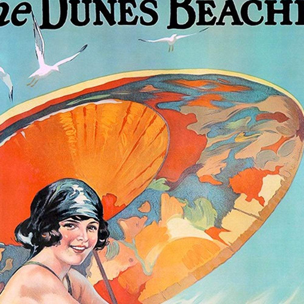Dunes Beaches Vintage Travel Unframed Print Wall Art - Image 4