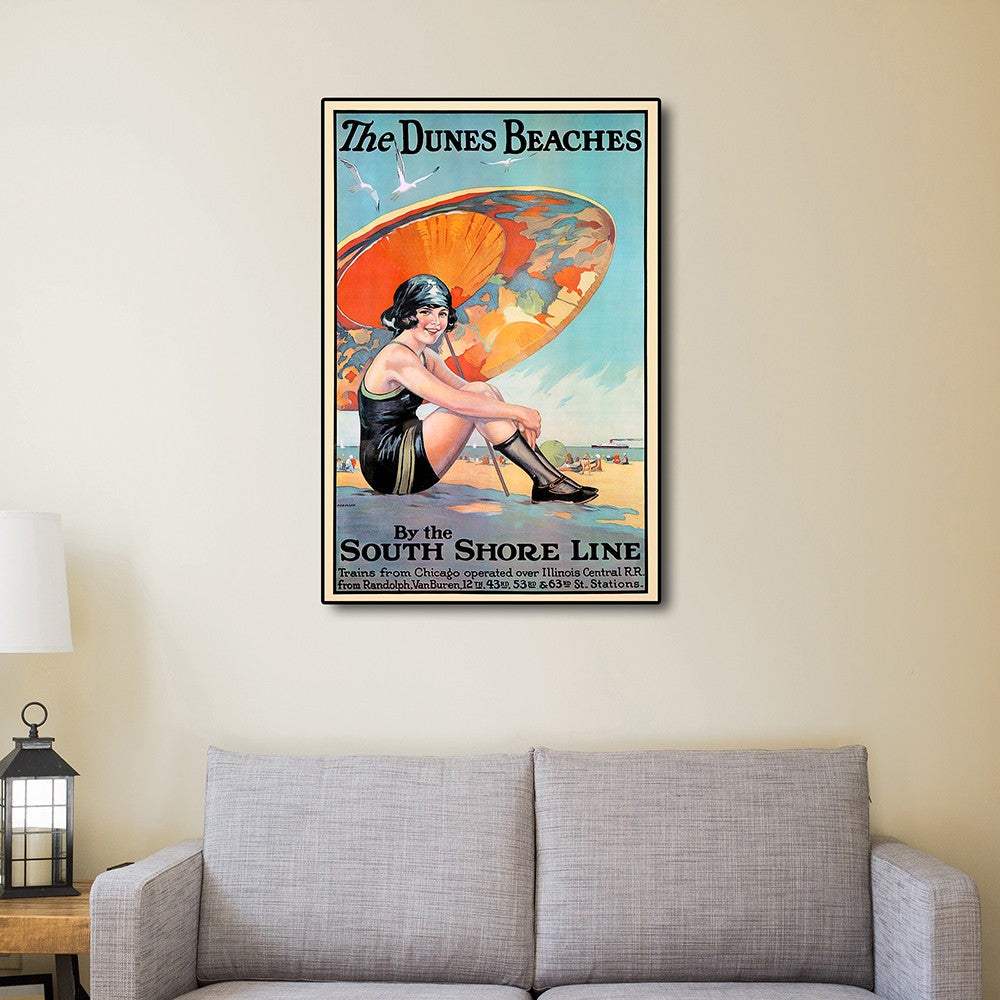 Dunes Beaches Vintage Travel Unframed Print Wall Art - Image 7