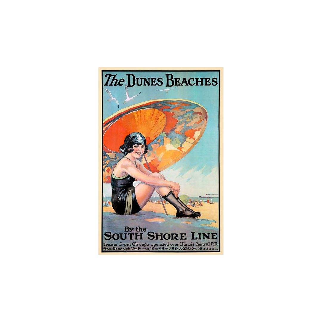 Dunes Beaches Vintage Travel Unframed Print Wall Art - Image 2
