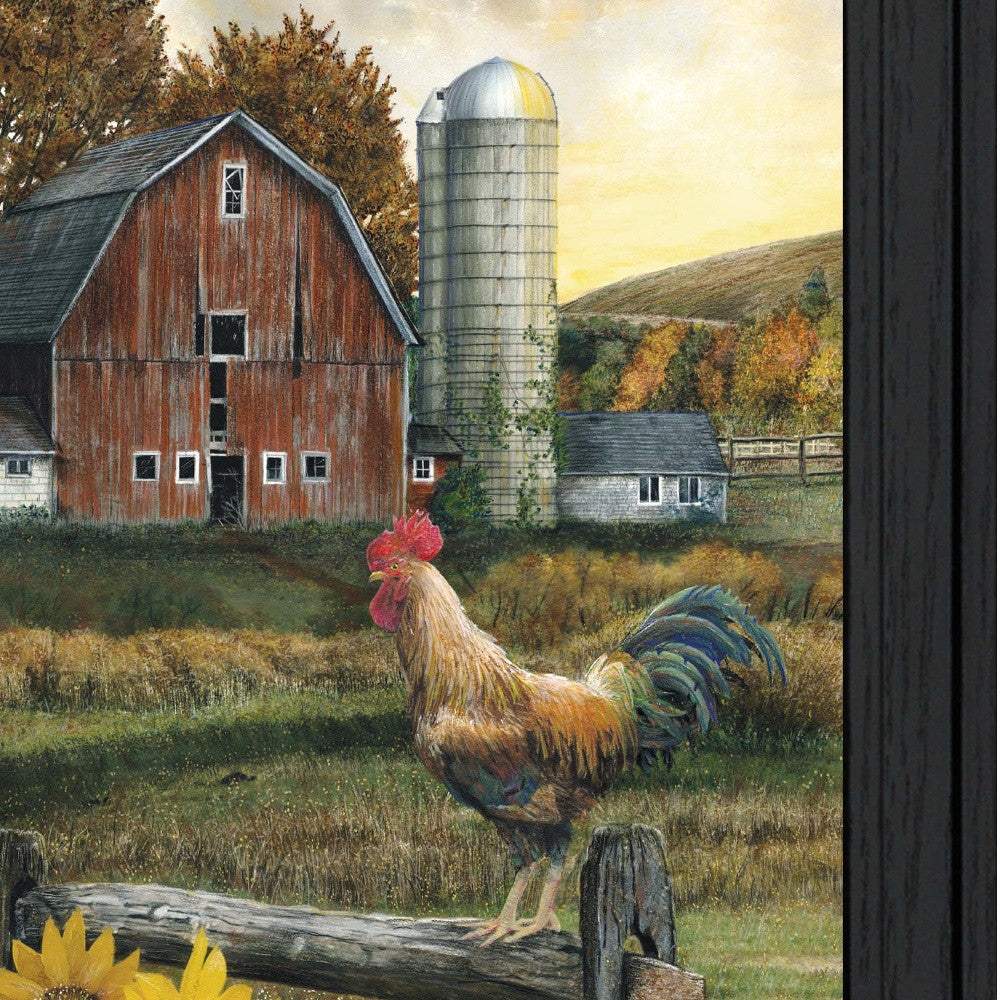 Early Rooster 3 Black Framed Print Wall Art - Image 4