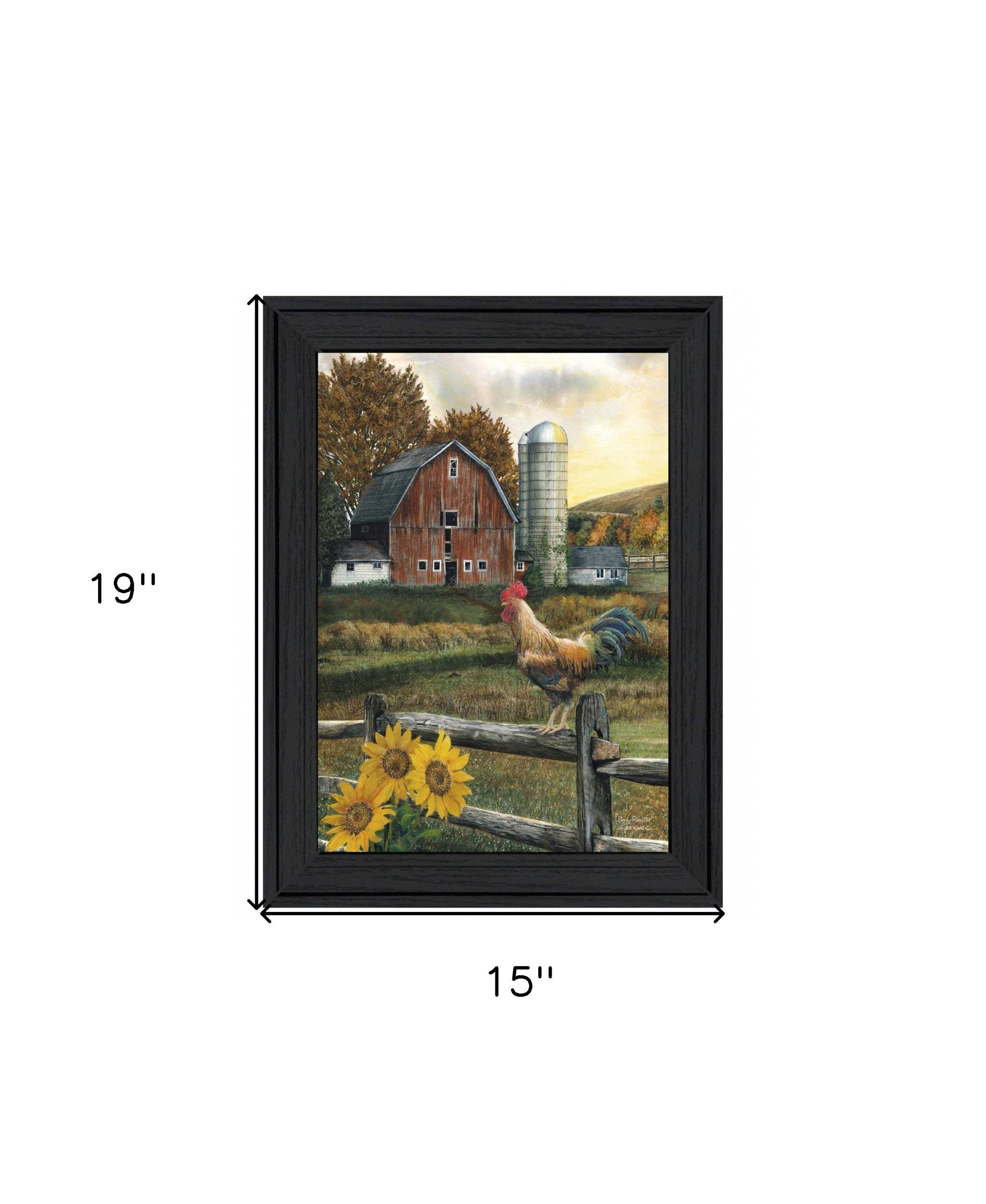 Early Rooster 3 Black Framed Print Wall Art - Image 6