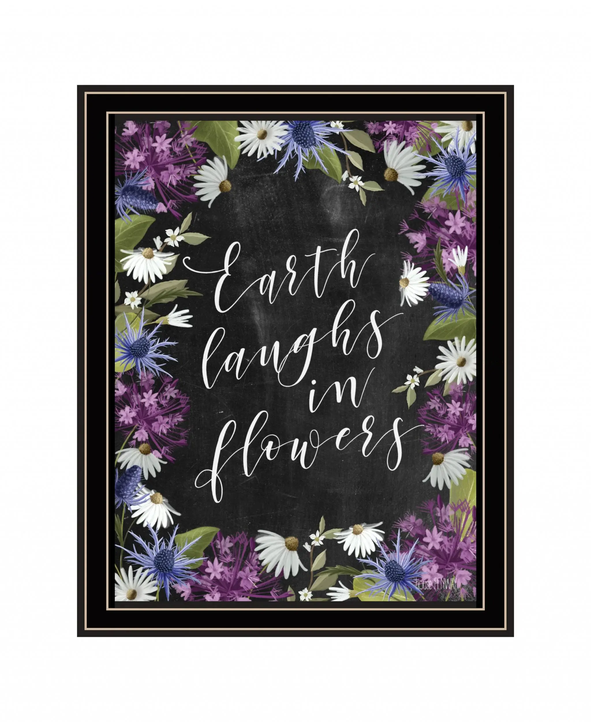 Earth Laughs in Flowers 1 Black Framed Print Wall Art - Image 2