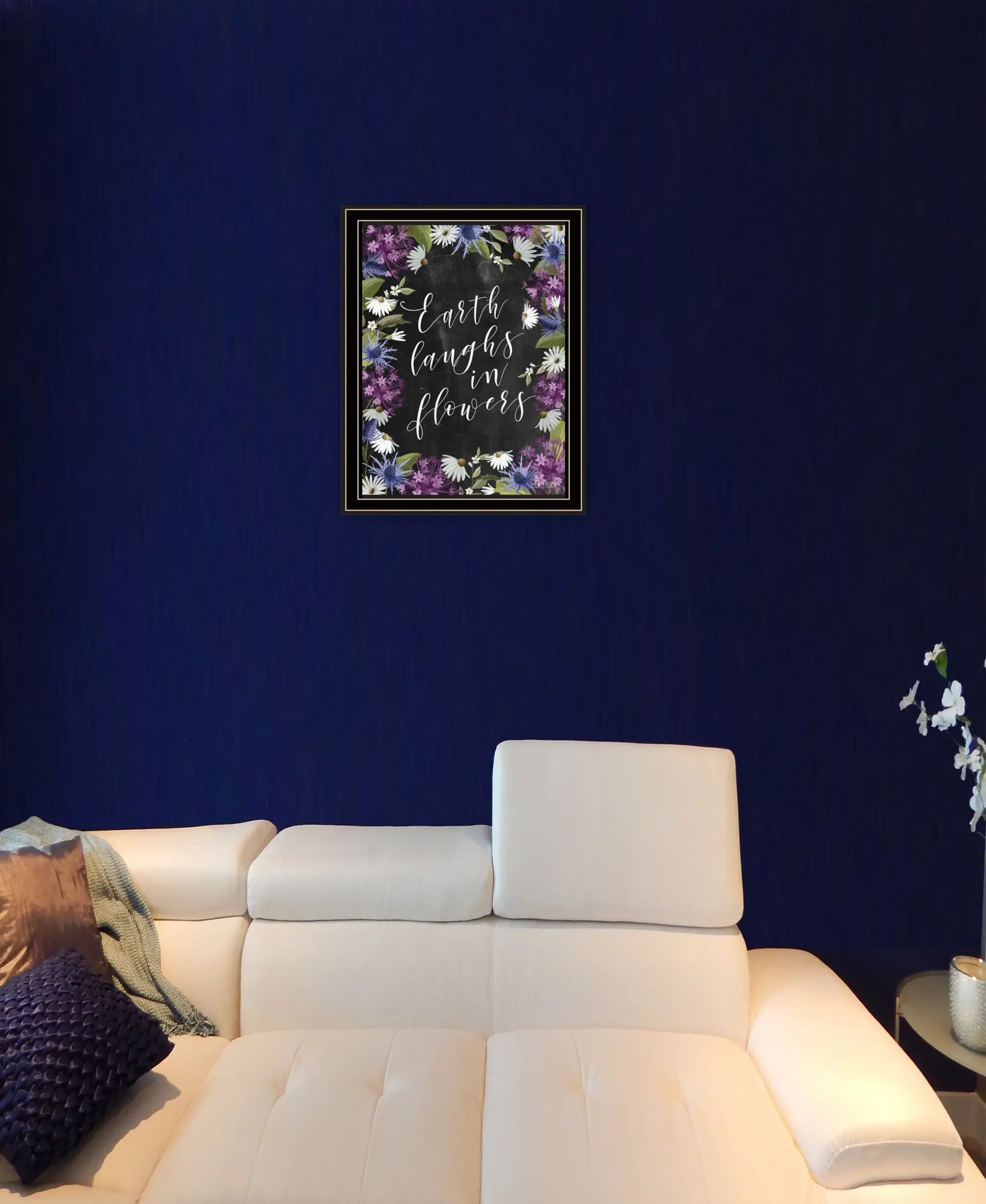 Earth Laughs in Flowers 1 Black Framed Print Wall Art - Image 4