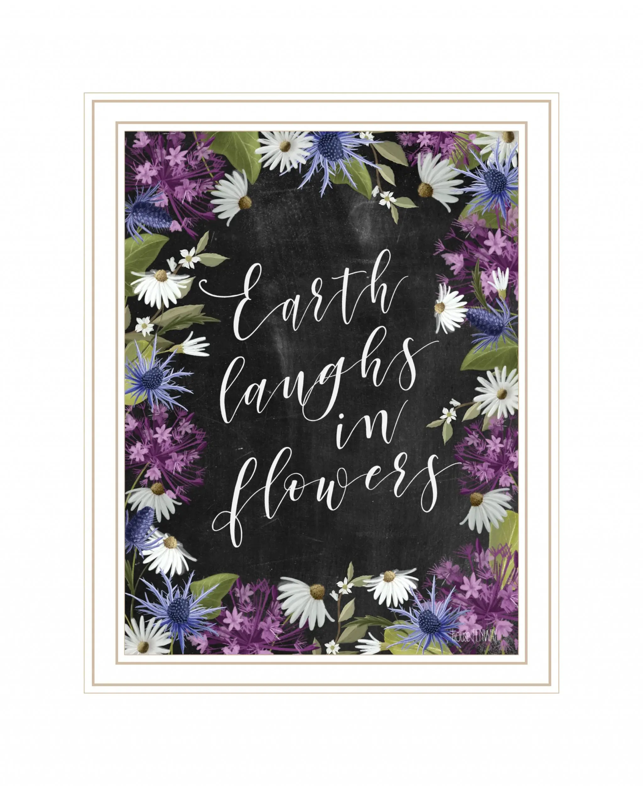 Earth Laughs in Flowers 2 White Framed Print Wall Art - Image 2