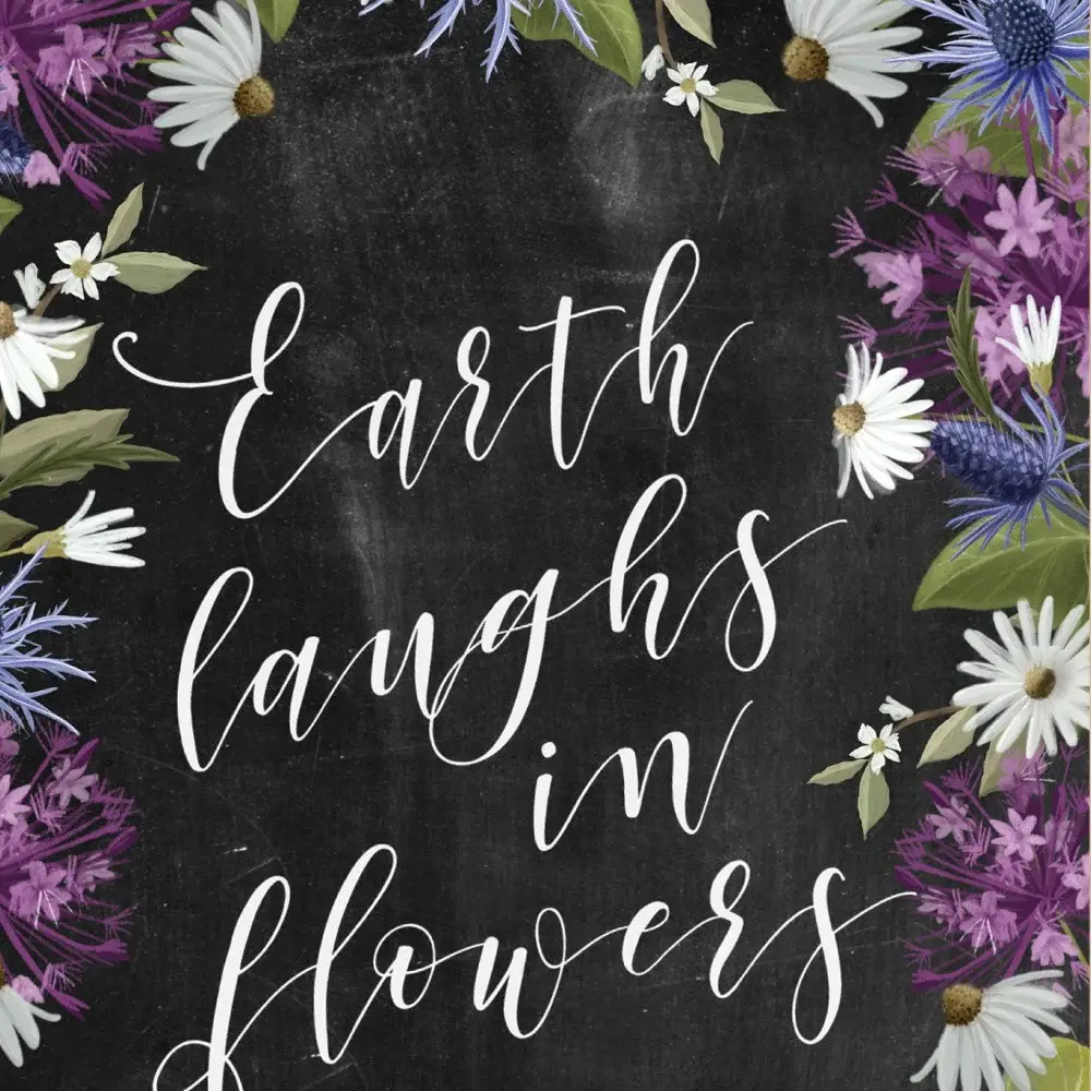 Earth Laughs in Flowers 2 White Framed Print Wall Art - Image 3